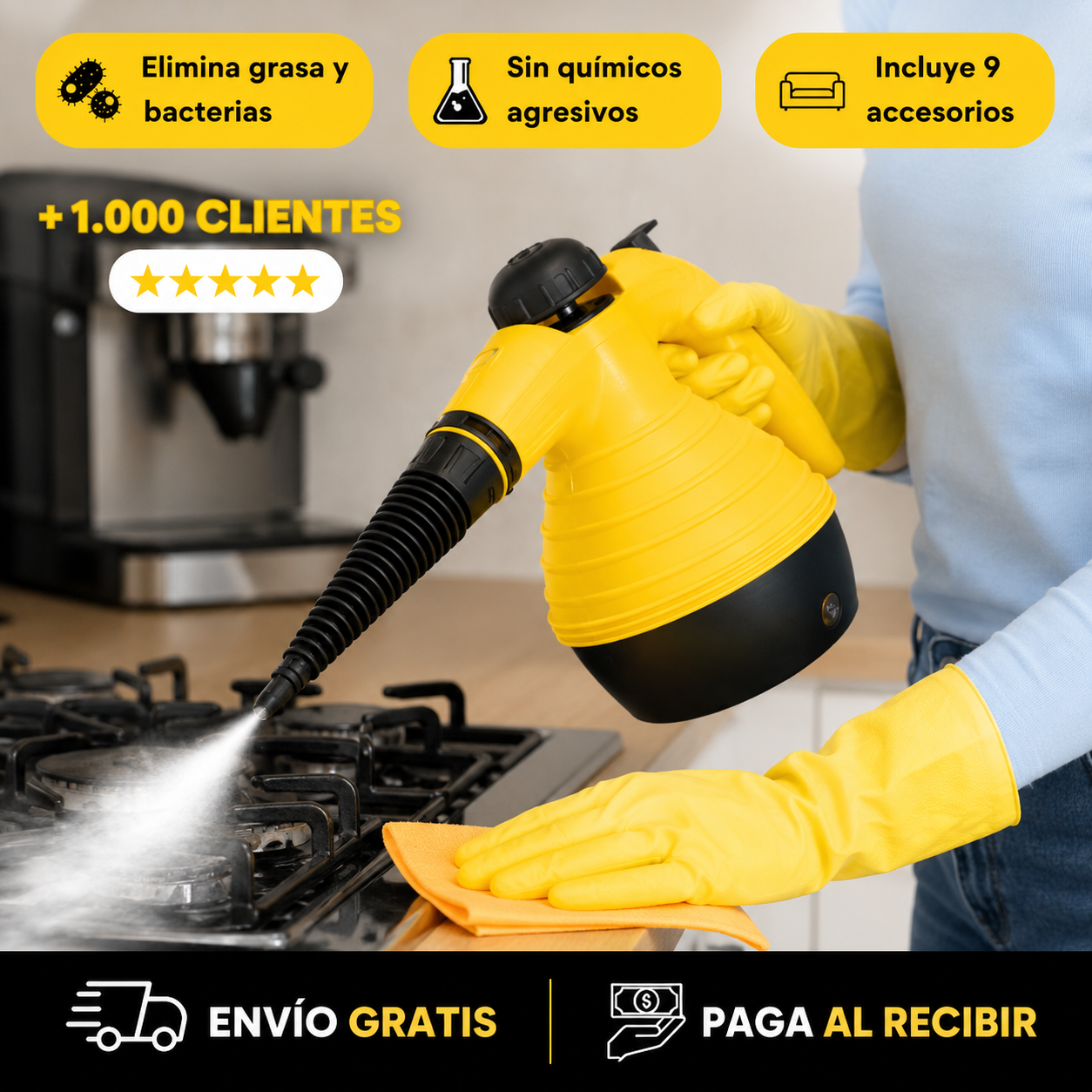 Kit Limpiador A Vapor Presurizado