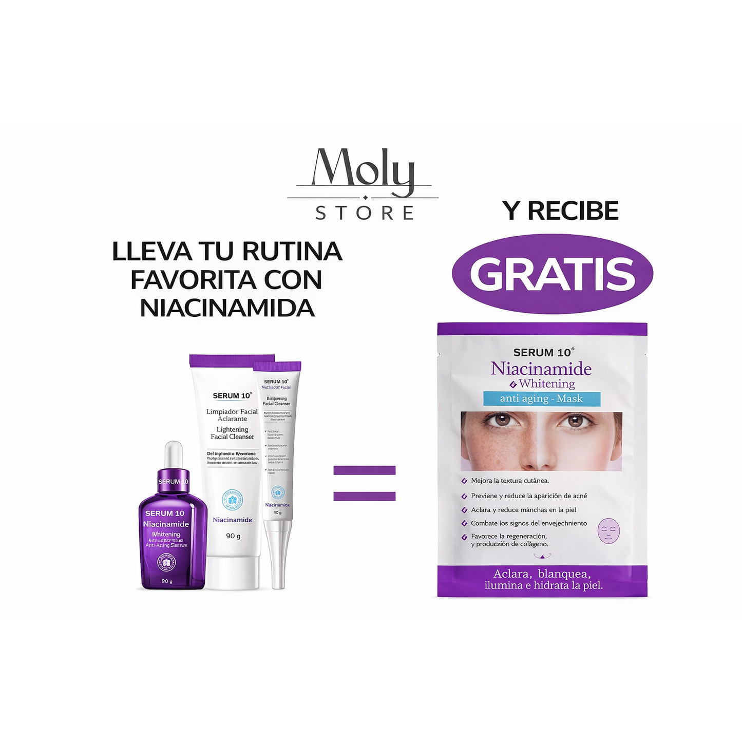 Kit Facial Niacinamida Serum 10 Completo + Obsequio